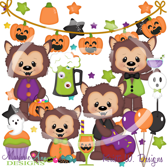 Howl-O-Ween Party_Boys SVG Cutting Files Includes Clipart - Click Image to Close